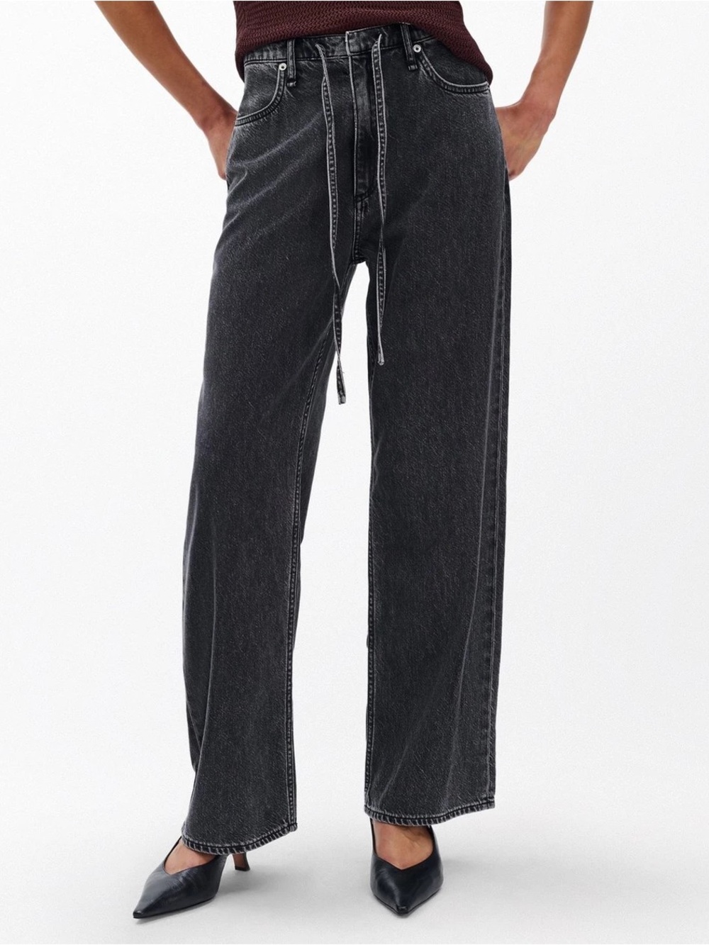 Rag & Bone Phoebe Wide-Leg Drawstring Jeans